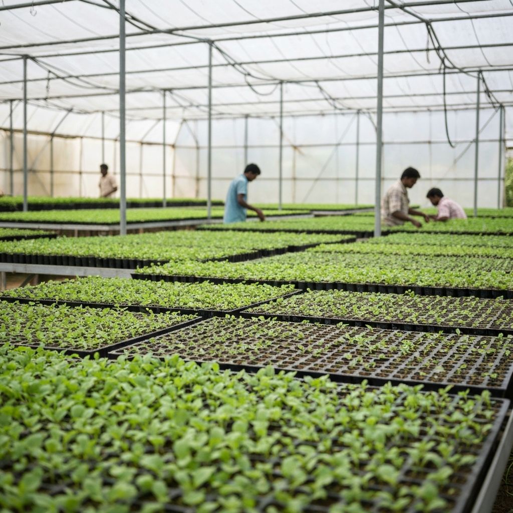 Seedling Trays in use